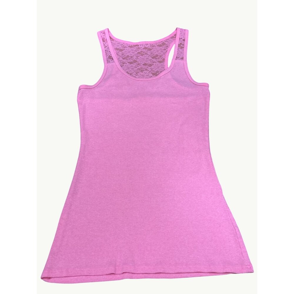 CCC Pink Lace Racerback Tank Top Size Small - Picture 5 of 6